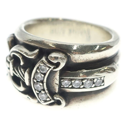 Chrome Hearts Dagger P Dmnd Daga Ring Pave Diamond Silver