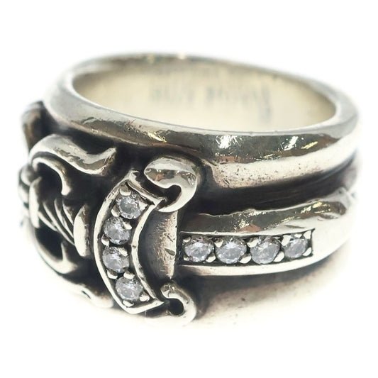 Chrome Hearts Dagger P Dmnd Daga Ring Pave Diamond Silver