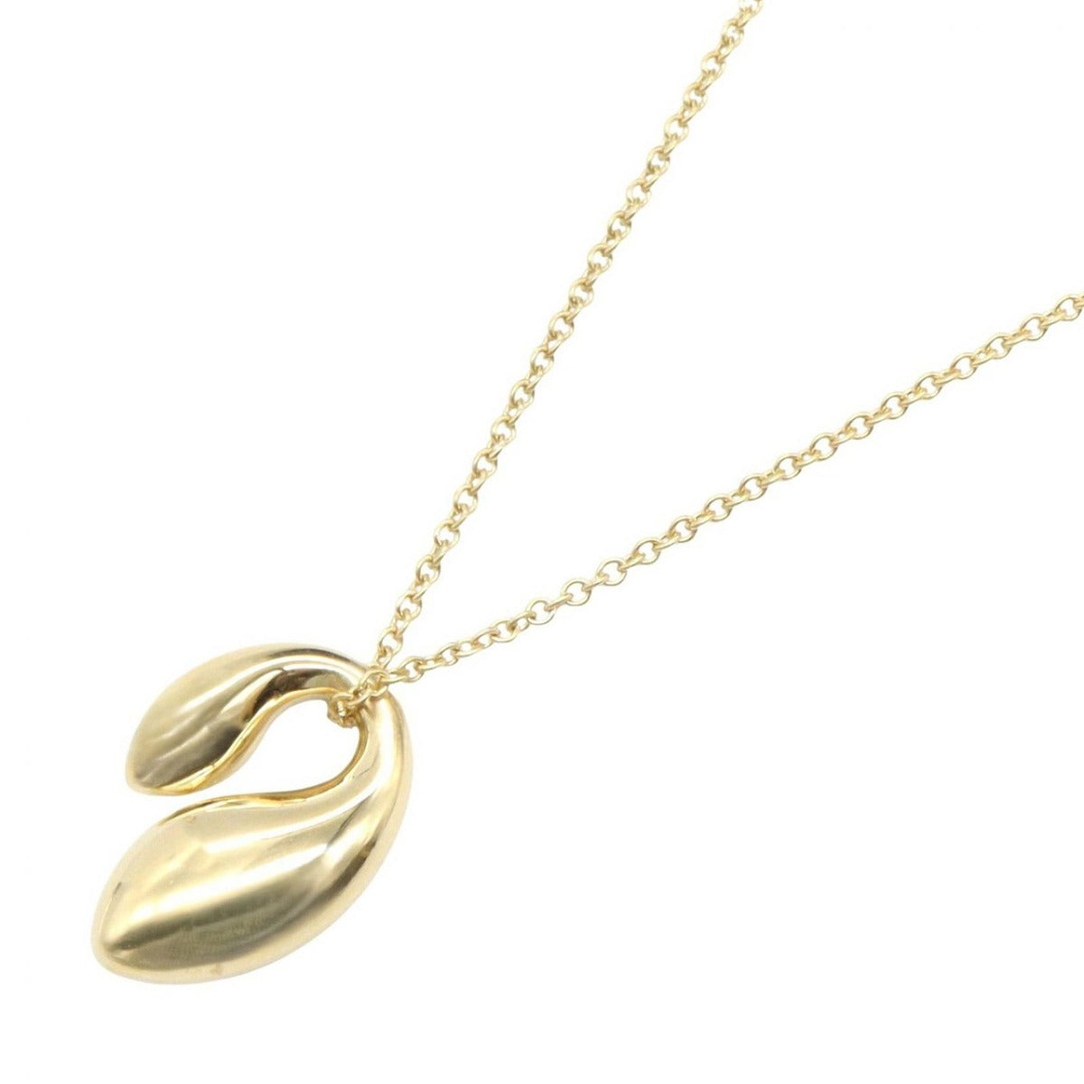 Tiffany & Co. Necklace Double Teardrop Gold