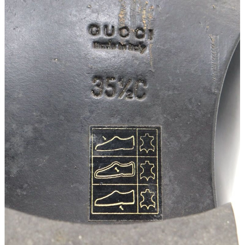 Gucci Sherry Line Square Toe Bit Loafers 35 1 2 C 100 0493 Black — view 10