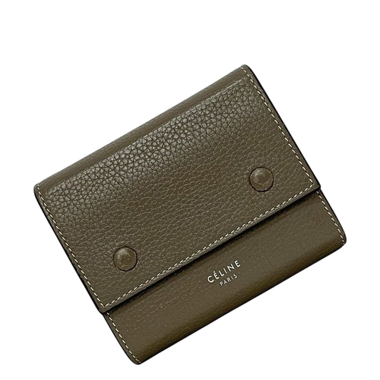 Celine Trifold Wallet Small Trifold Wallet Gray