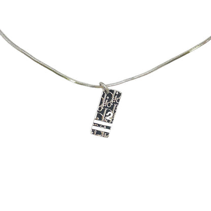 Dior Trotter Plate Metal Black Necklace — view 2