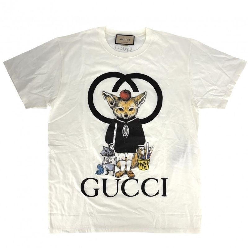 Gucci Short Sleeve T-Shirt Yuko Higuchi Logo Print Crew Neck Top