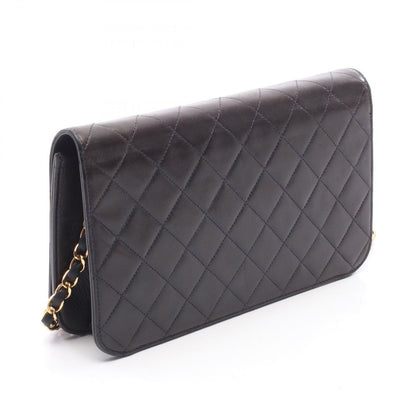Chanel Shoulder Bag Quilted Full Flap Black Lambskin Push Lock — view 2