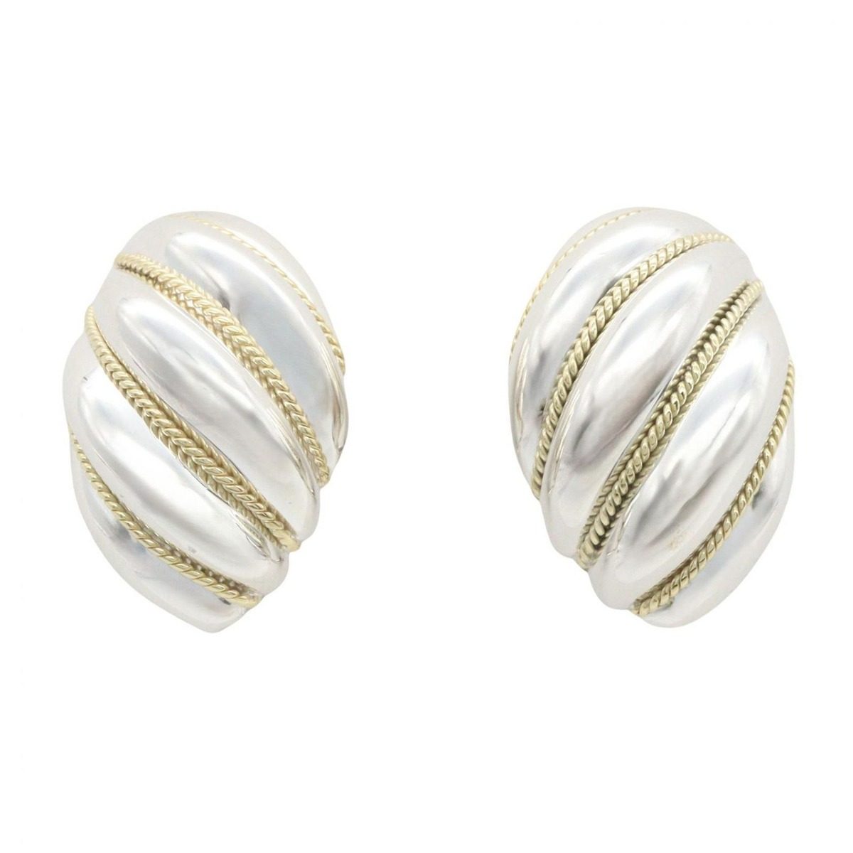 Tiffany & Co Earrings Twist Rope 18k