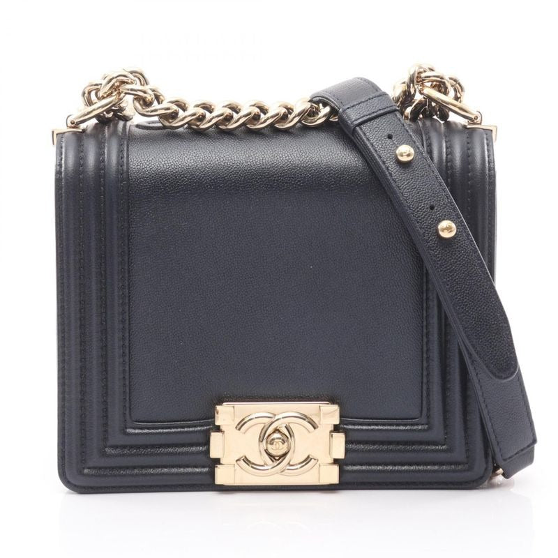 Chanel Shoulder Bag As3018 Navy Leather Chain