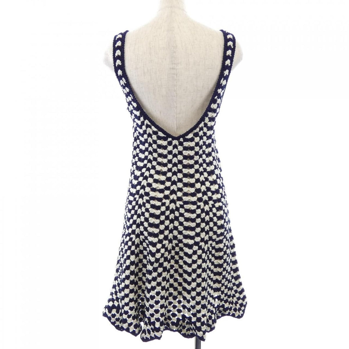 Celine Dress White Navy — view 2