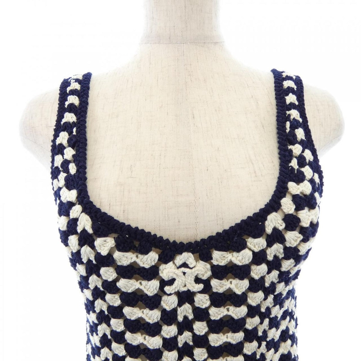 Celine Dress White Navy — view 5