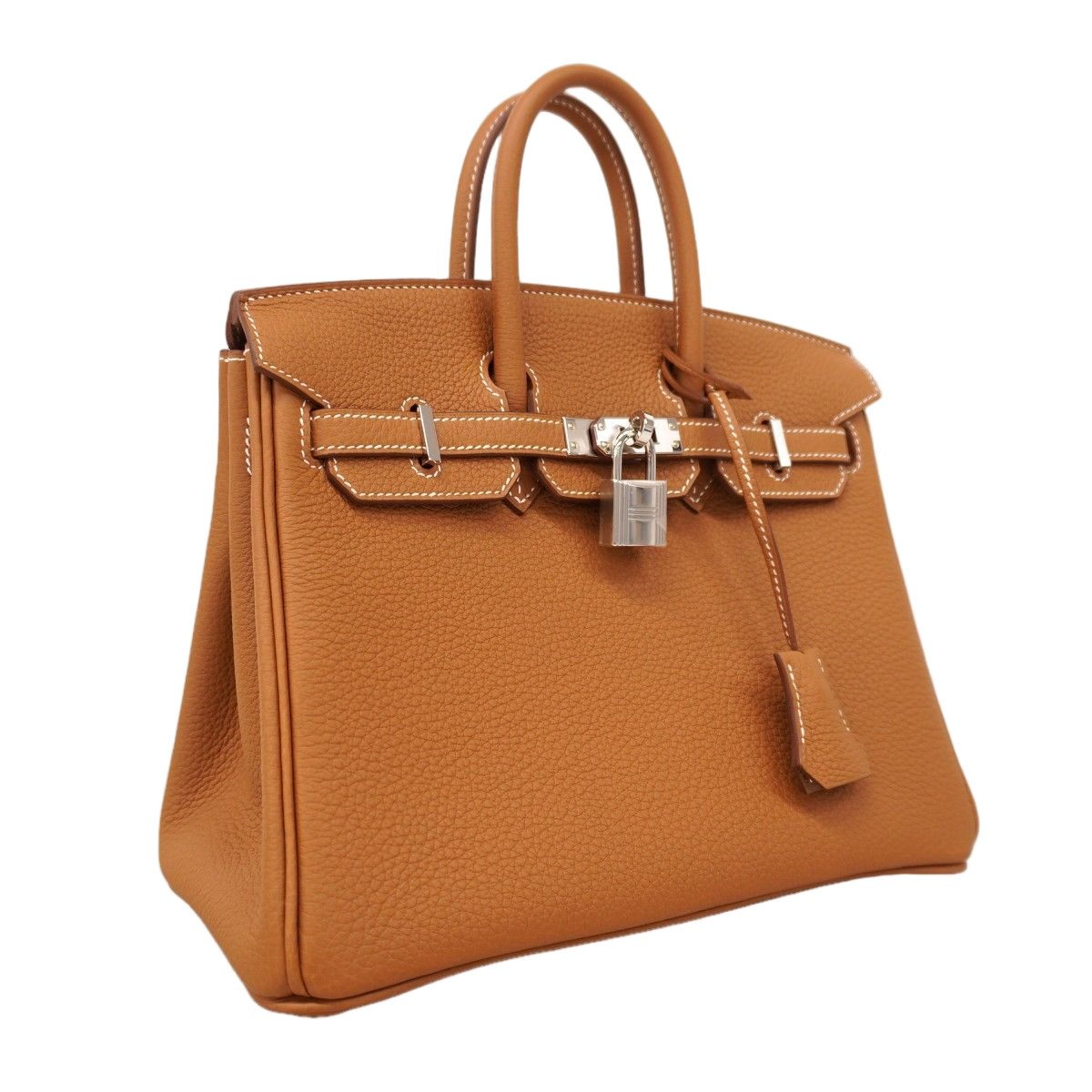 Hermes Handbag Birkin 25 Togo Gold Silver — view 2
