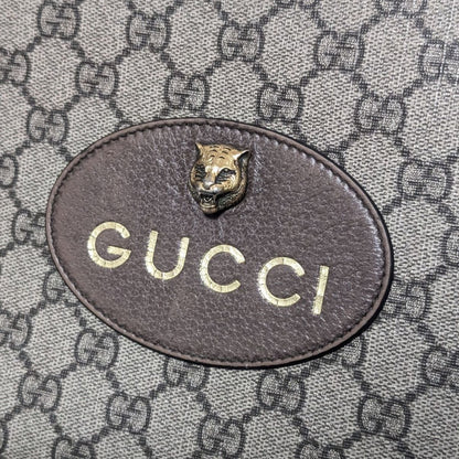 Gucci GG Supreme Neo Vintage Taiga Head Logo Brown Clutch — view 8