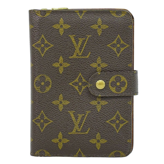 Louis Vuitton LV Porte Papier Zip Monogram Fold Wallet Brown