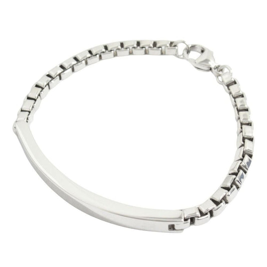 Tiffany & Co Polished Venetian Link ID Bracelet Large Silver