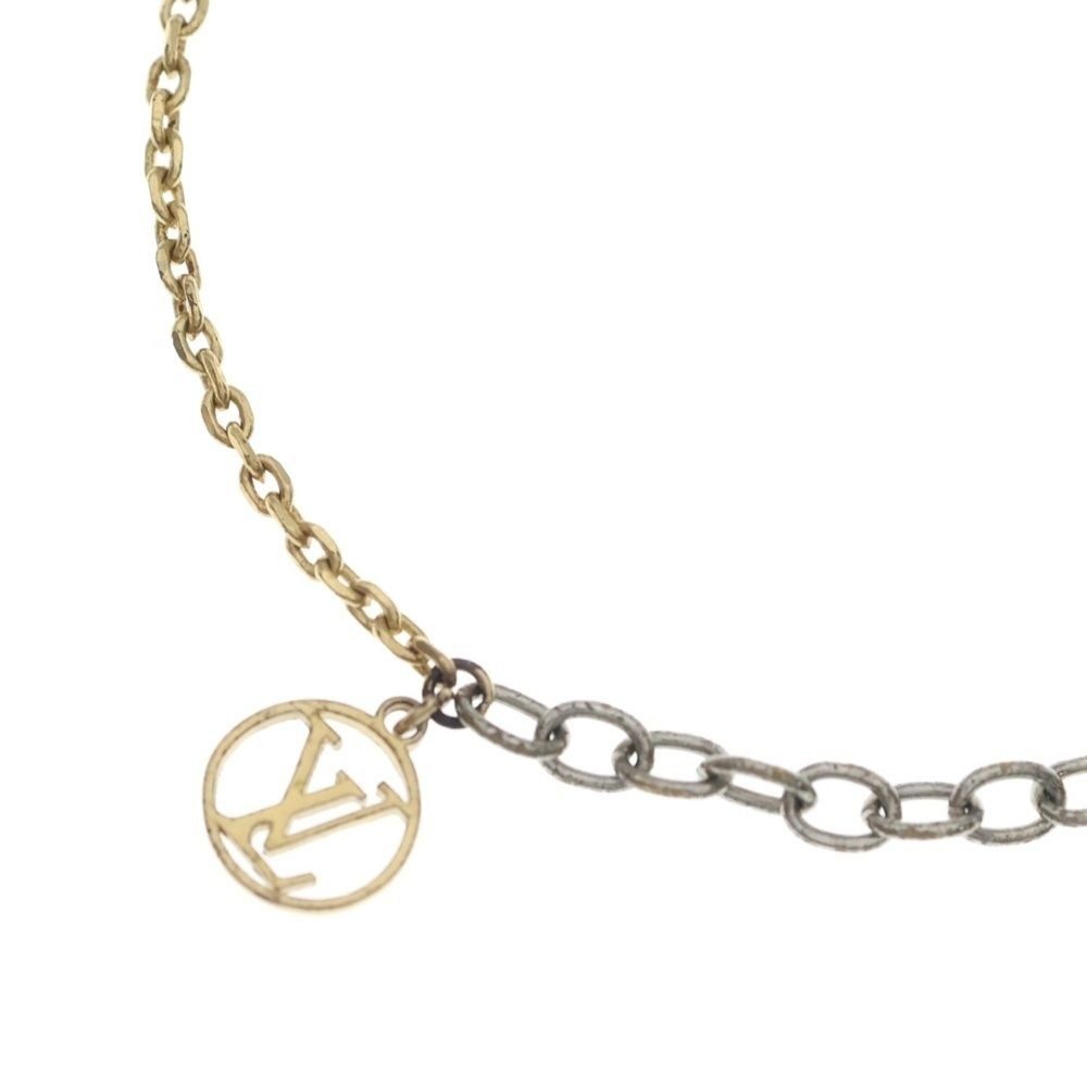 Louis Vuitton Logo Mania Necklace Silver Gold