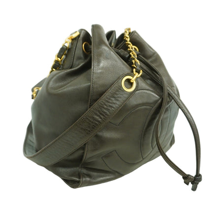 Chanel Shoulder Bag Lambskin Black Gold — view 2