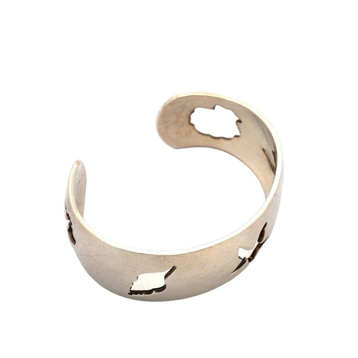 Hermes Bangle Sea Motif 925 Sterling Silver Bracelet — view 2