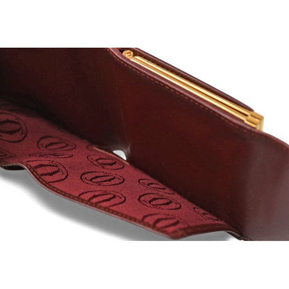 Cartier Folded Wallet Trifold Vintage Must de Cartier Bordeaux — view 13