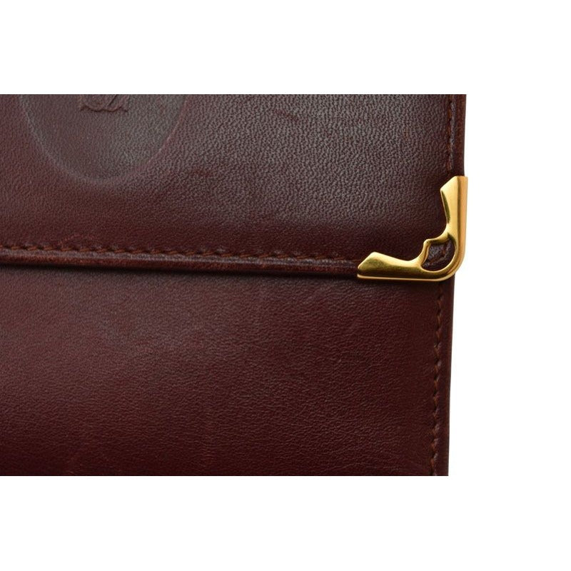 Cartier Folded Wallet Trifold Vintage Must de Cartier Bordeaux — view 5