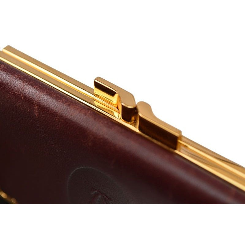 Cartier Folded Wallet Trifold Vintage Must de Cartier Bordeaux — view 6