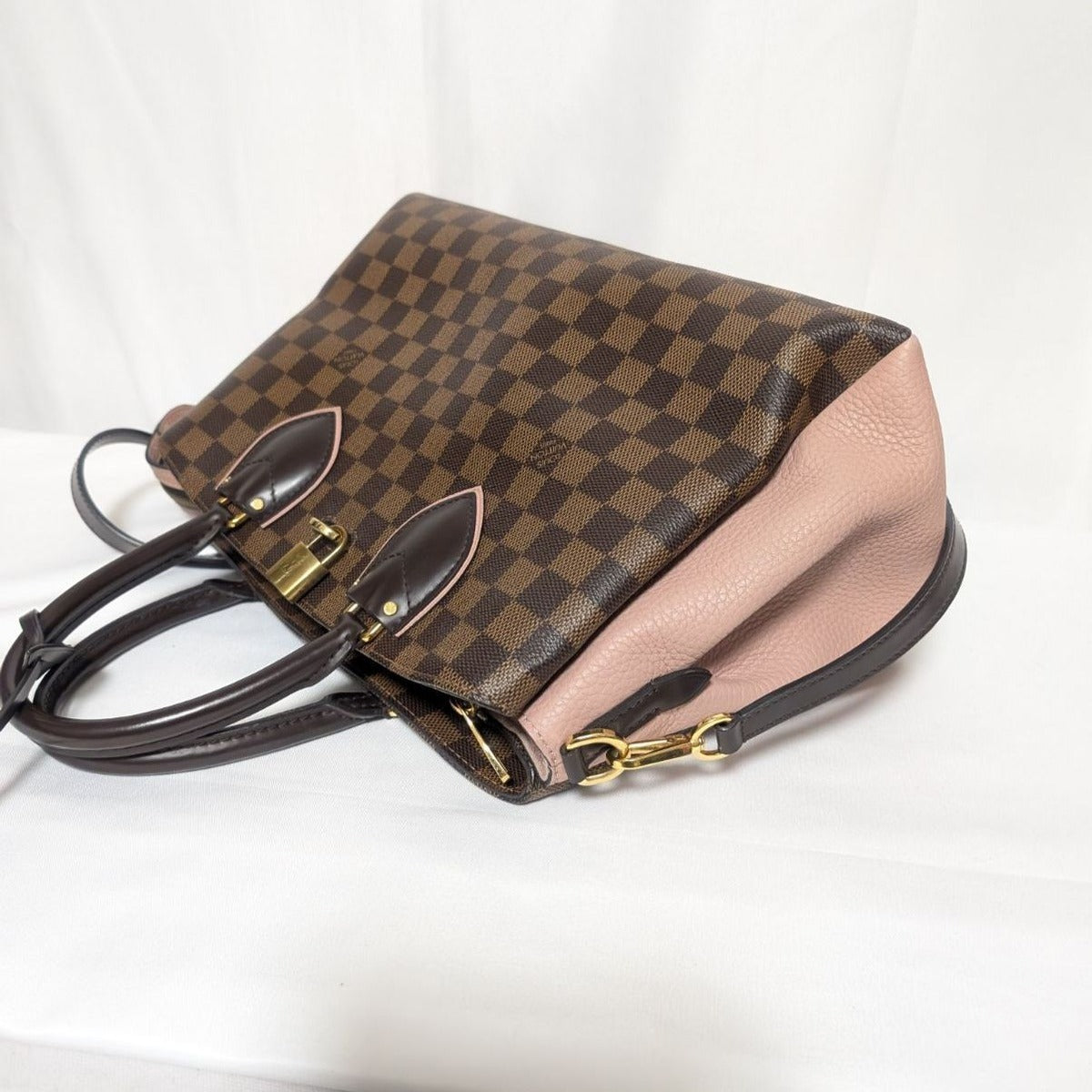 Louis Vuitton Normandie Damier Magnolia 2-Way Shoulder Bag Brown Pink — view 3