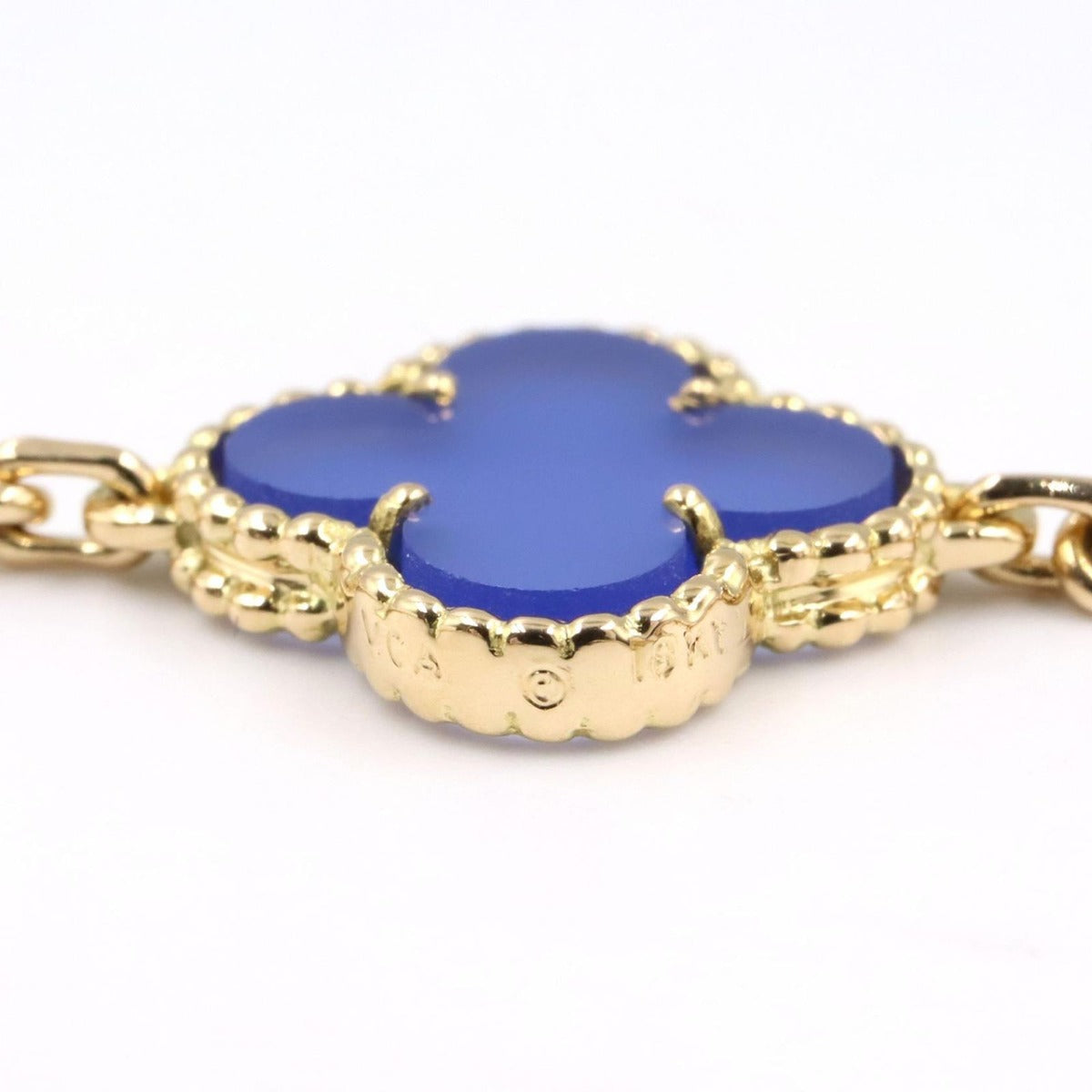 Van Cleef & Arpels Necklace Vintage Alhambra Blue Agete — view 3