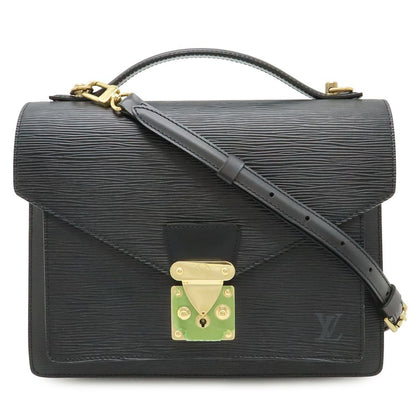Louis Vuitton Epi Monceau Second 2-Way Shoulder Bag Noir Black Gold