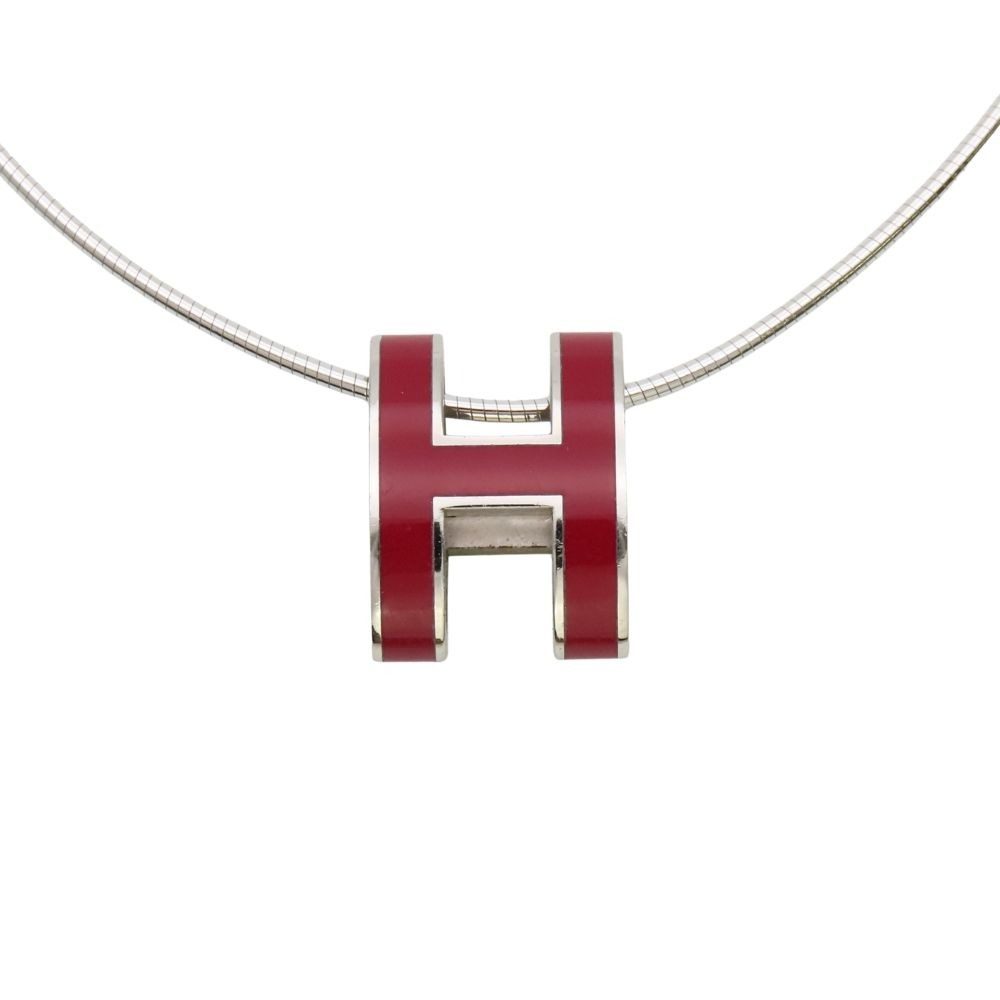 Hermes Necklace Pop Metal Silver Gold Pendant