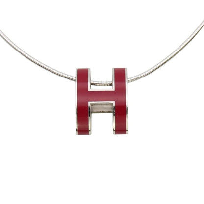 Hermes Necklace Pop Metal Silver Gold Pendant