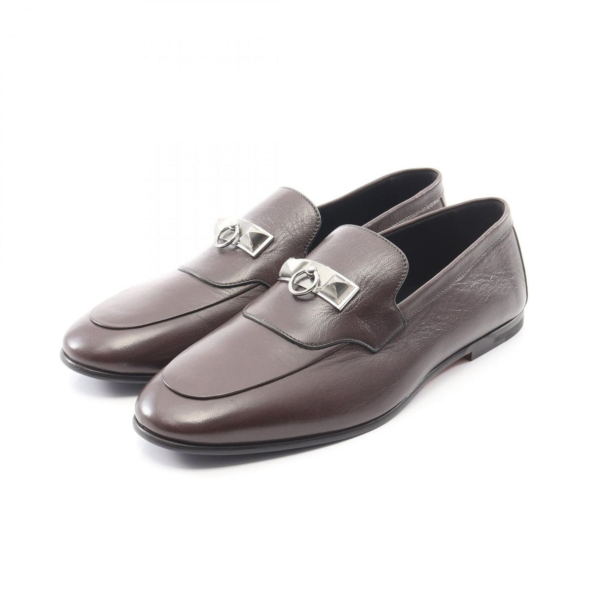 Hermes Loafers Collier de Chien Leather Brown