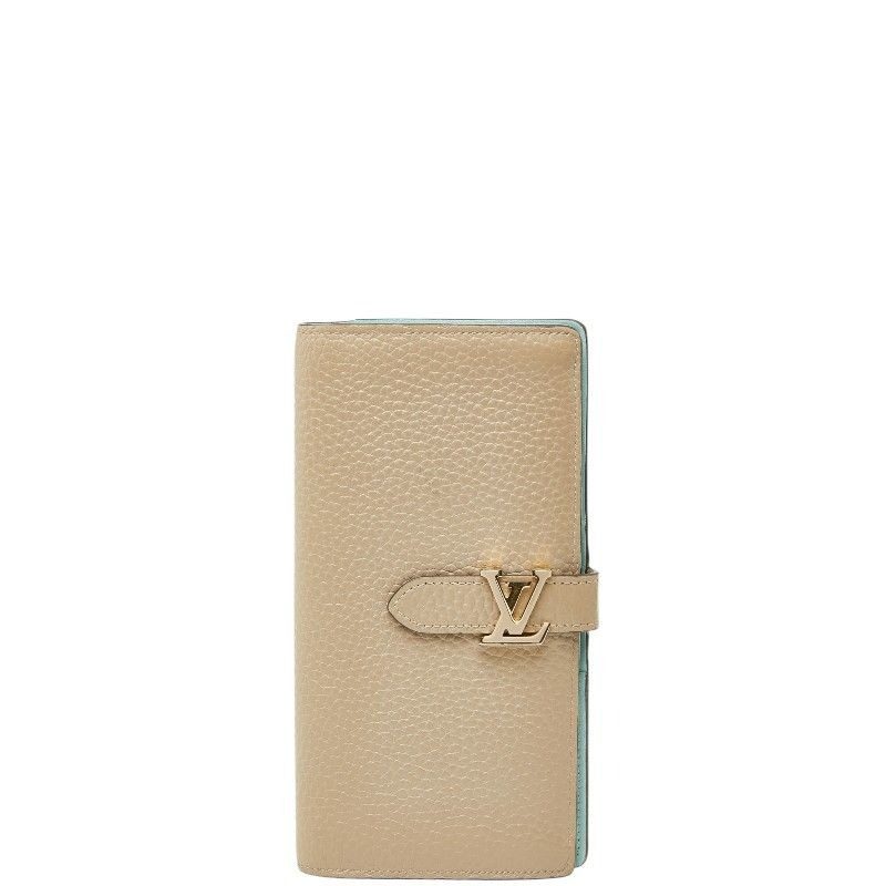Louis Vuitton Vertical Wallet Beige Taurillon Leather