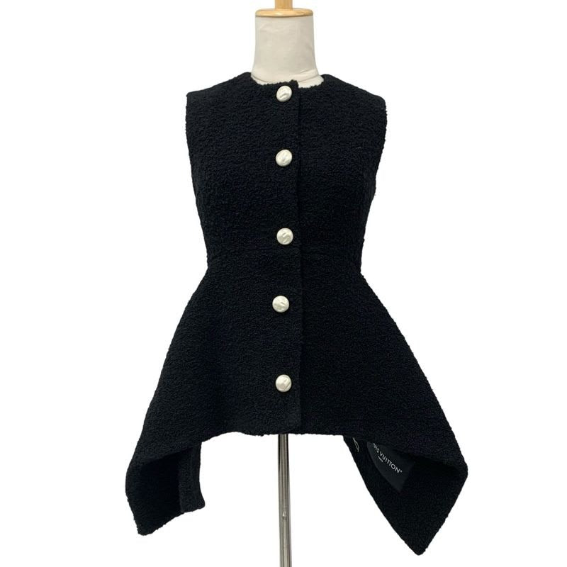 Louis Vuitton Outer Vest Wool Pearl 22 AW Black