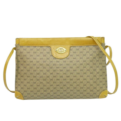 Gucci Vintage Micro GG Shoulder Bag Pochette Brown