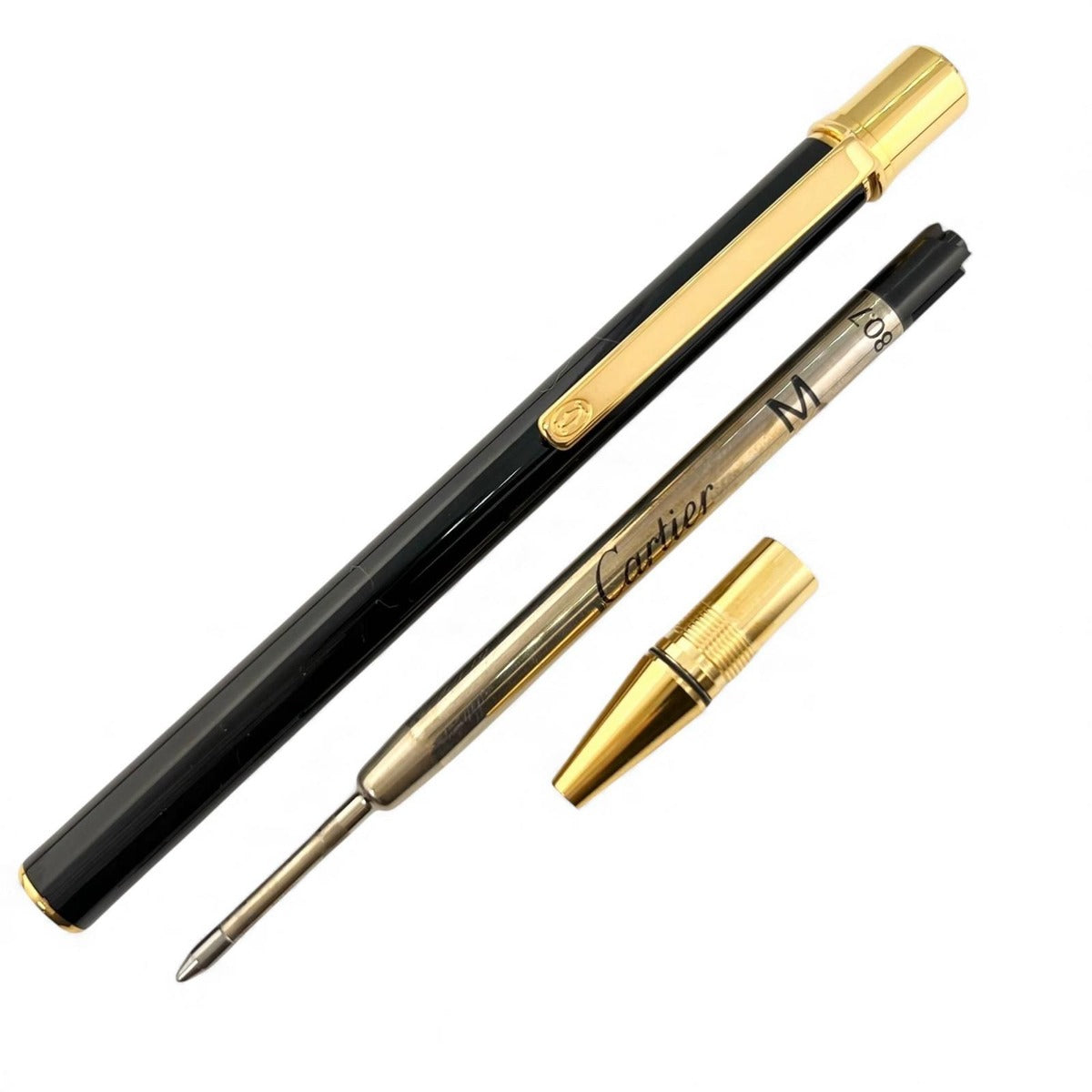 Cartier Must de Cartier Twist Ballpoint Pen Black Gold — view 3