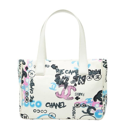Chanel New Travel Line Hawaii Limited Tote Bag Handbag Ivory Nylon