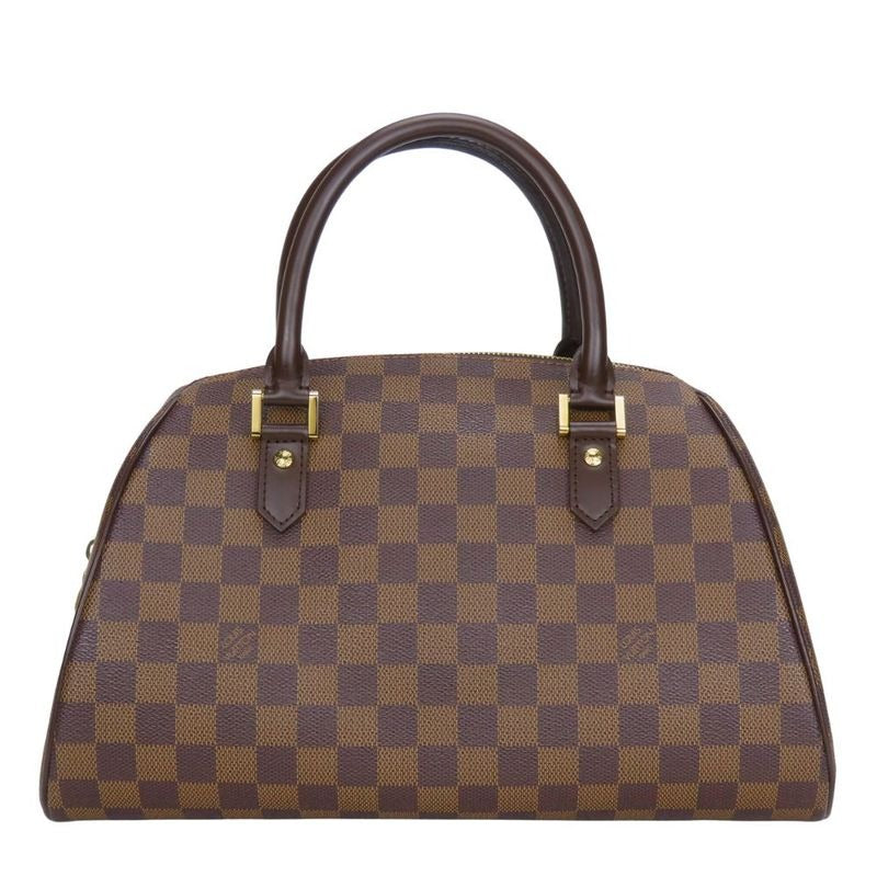 Louis Vuitton Handbag Rivera MM Damier Ebene Brown Gold Hardware