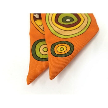 Hermes Twilly Scarf 100% Silk Orange — view 4