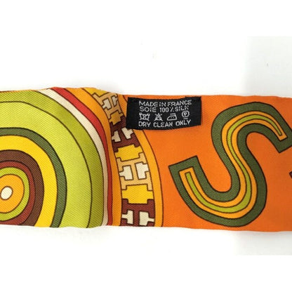 Hermes Twilly Scarf 100% Silk Orange — view 5