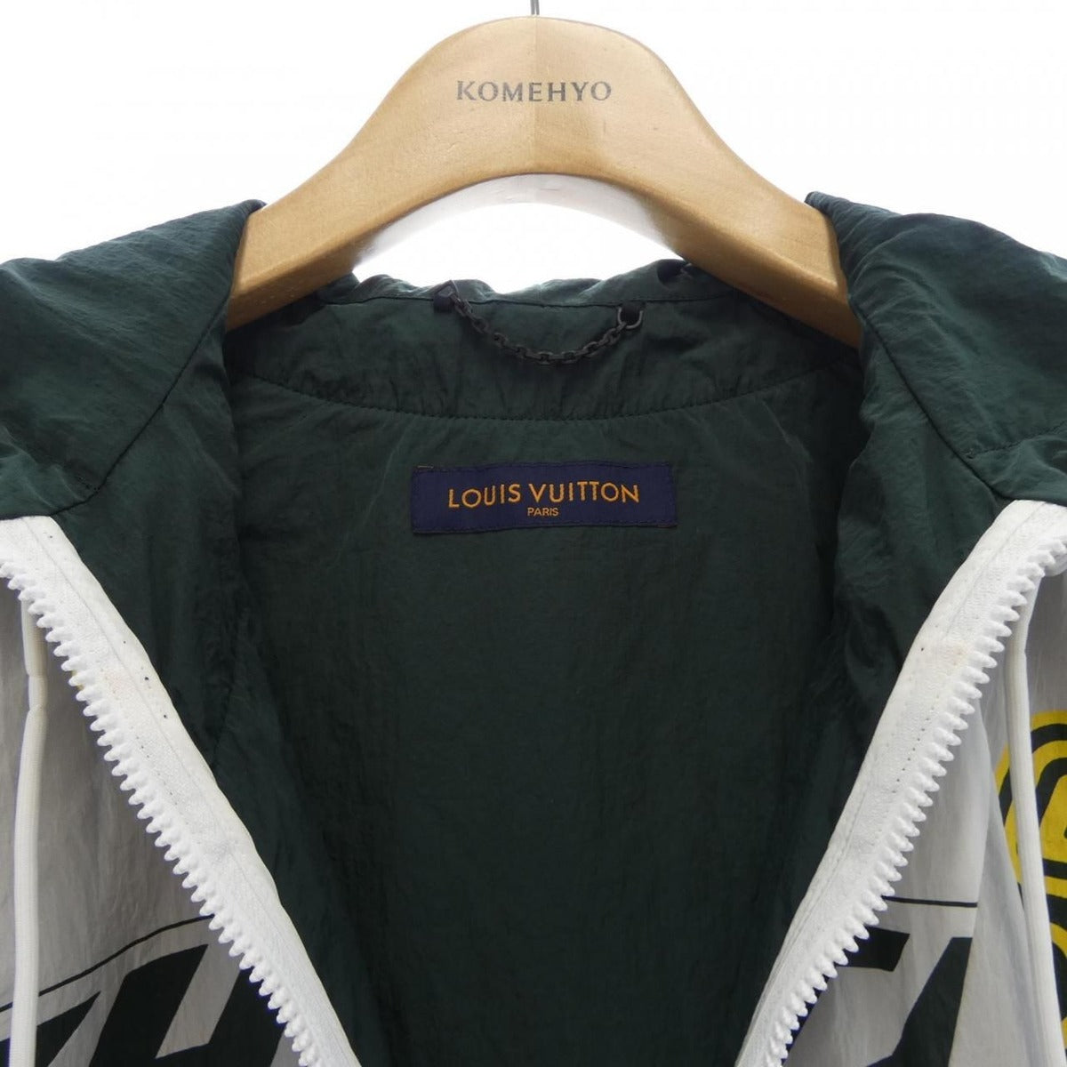 Louis Vuitton Patchwork Quebes Volume Jersey Jacket White Green Yellow — view 4