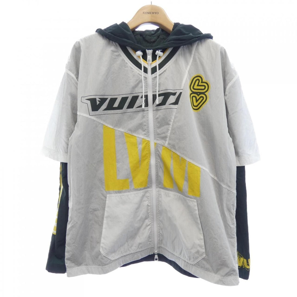 Louis Vuitton Patchwork Quebes Volume Jersey Jacket White Green Yellow