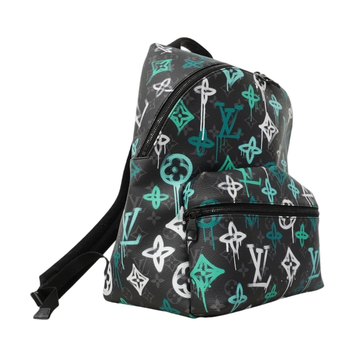 Louis Vuitton Backpack Monogram Eclipse Graffiti Discovery PM Black Multicolor — view 2