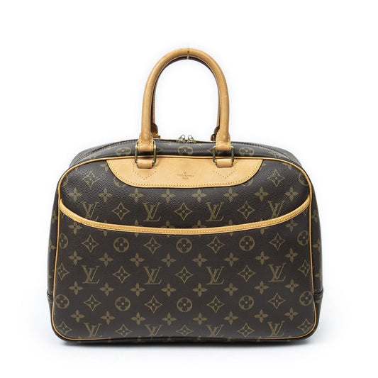 Louis Vuitton Deauville Brown Monogram Canvas Handbag