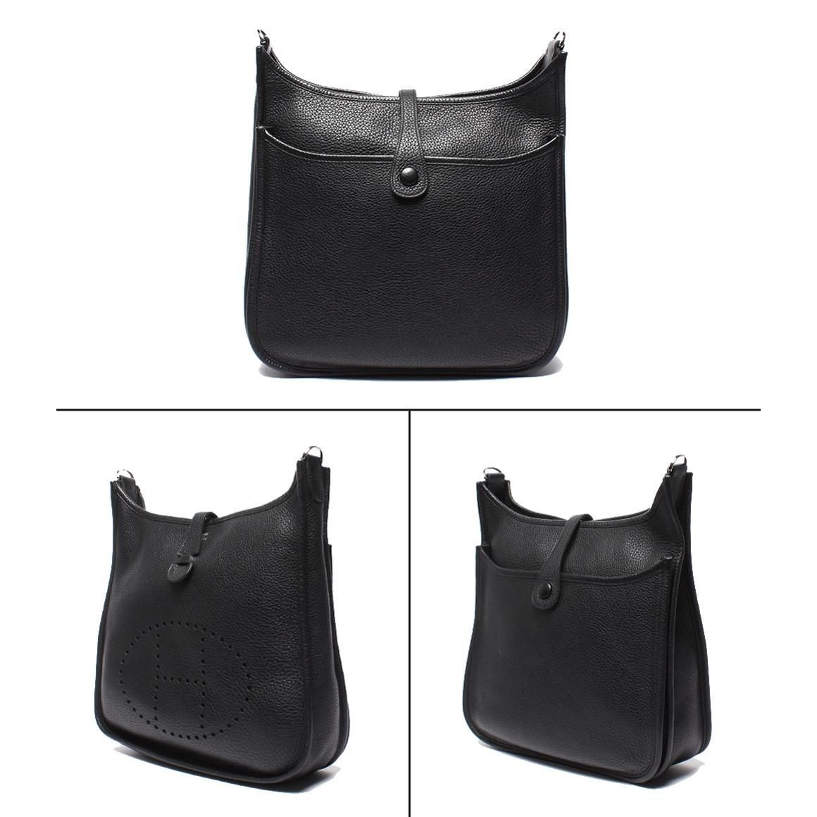Hermes Shoulder Bag Silver Taurillon Clemence Evelyne 3 PM — view 2