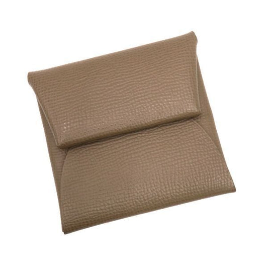 Hermes Bastia Beige Leather Coin Purse