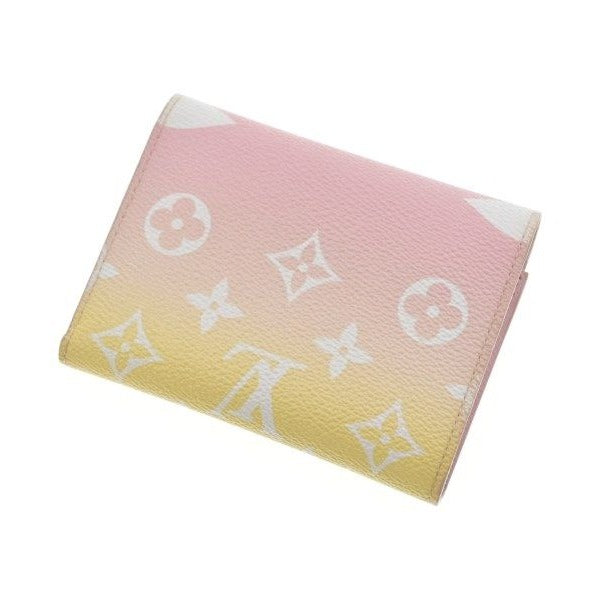 Louis Vuitton Wallet Coin Case Pink Yellow White — view 2