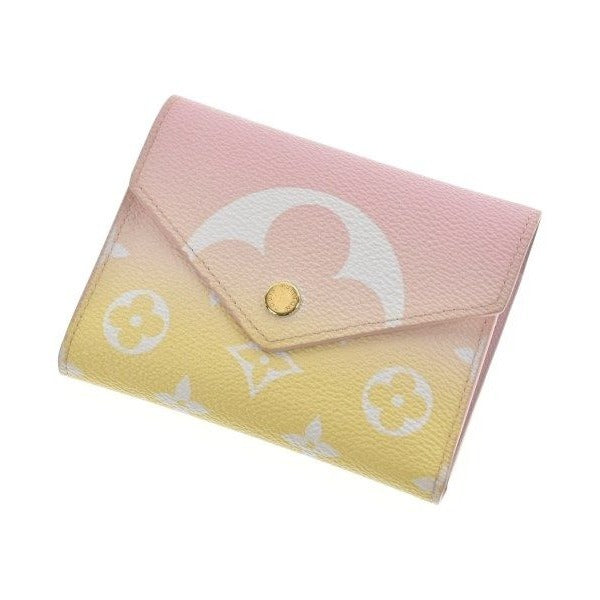 Louis Vuitton Wallet Coin Case Pink Yellow White