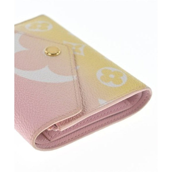 Louis Vuitton Wallet Coin Case Pink Yellow White — view 9