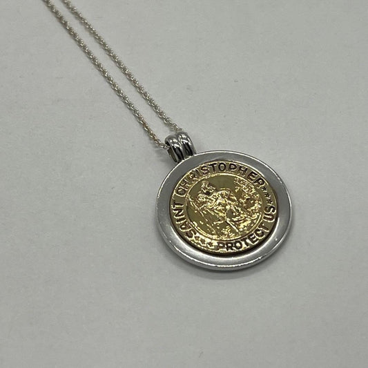 Tiffany & Co St Christopher Coin Necklace