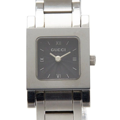 Gucci Watch Black Silver Stainless Steel
