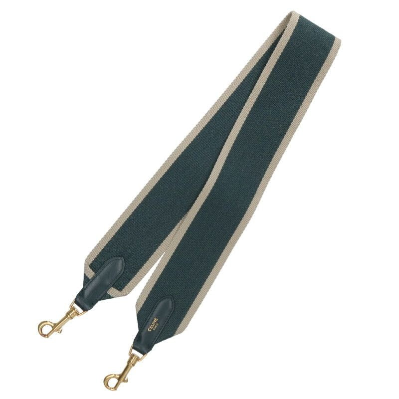 Celine Textile and Calfskin Short Strap
