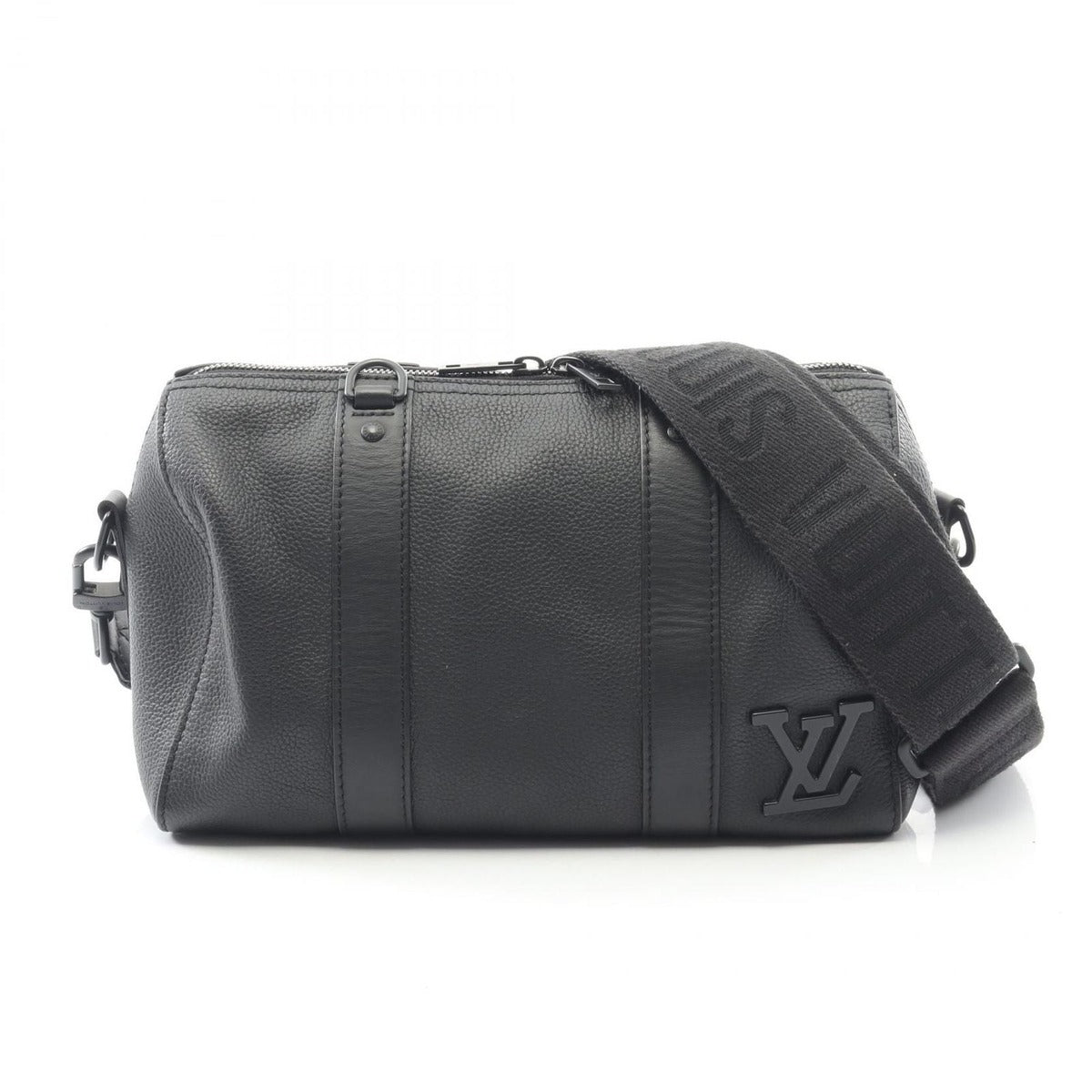 Louis Vuitton Shoulder Bag City Keepall Noir Leather