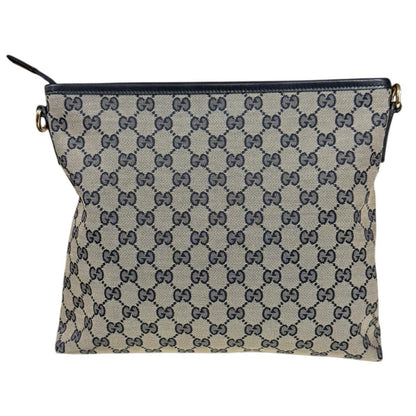 Gucci Sherry GG Canvas Shoulder Bag Beige Navy — view 3